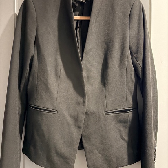 Ann Taylor Jackets & Blazers - Ann Taylor Black Collarless Blazer | Hidden Button Closure | Size 0